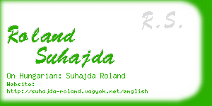 roland suhajda business card